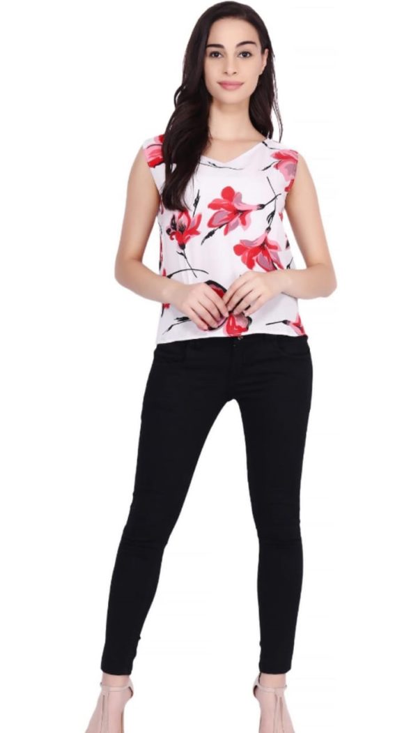 Adorable Crepe Printed Women's Top - Image 6