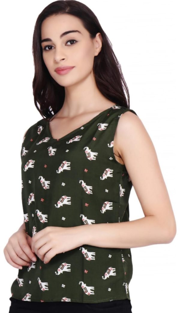 Adorable Crepe Printed Women's Top - Image 2