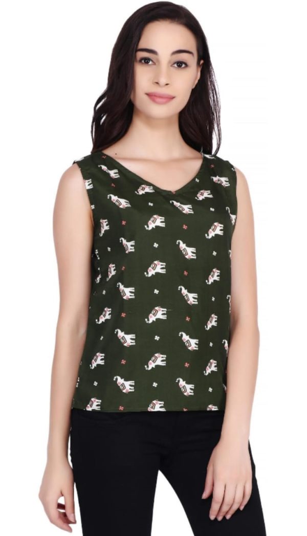 Adorable Crepe Printed Women's Top - Image 3