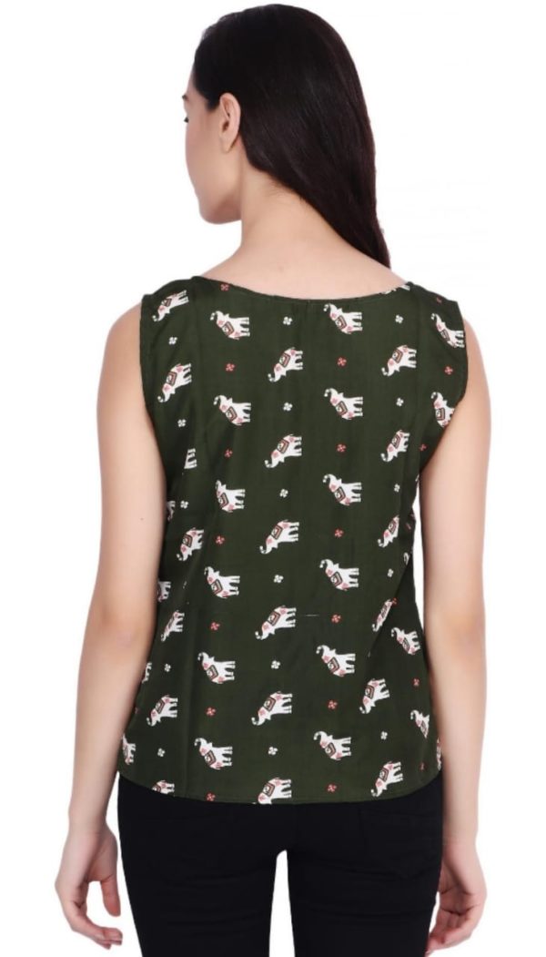 Adorable Crepe Printed Women's Top - Image 4