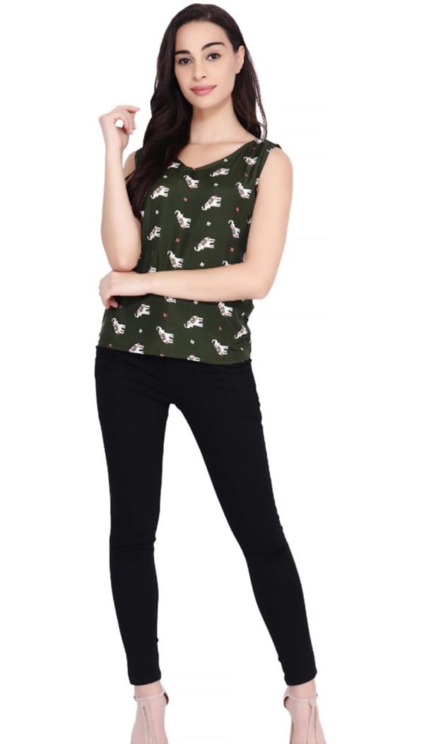 Adorable Crepe Printed Women's Top - Image 6