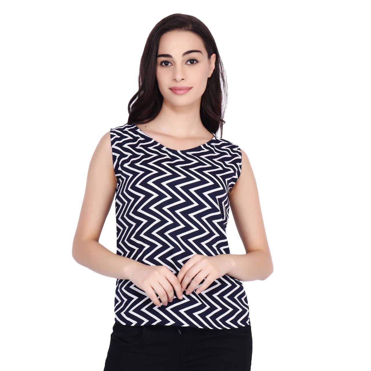 Adorable Crepe Printed Women's Top - StyloSale