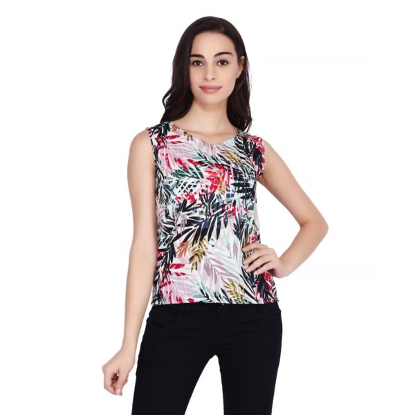 Adorable Crepe Printed Women's Top
