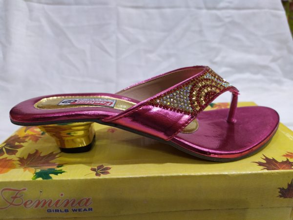 Diamond Work V-shape Sandal
